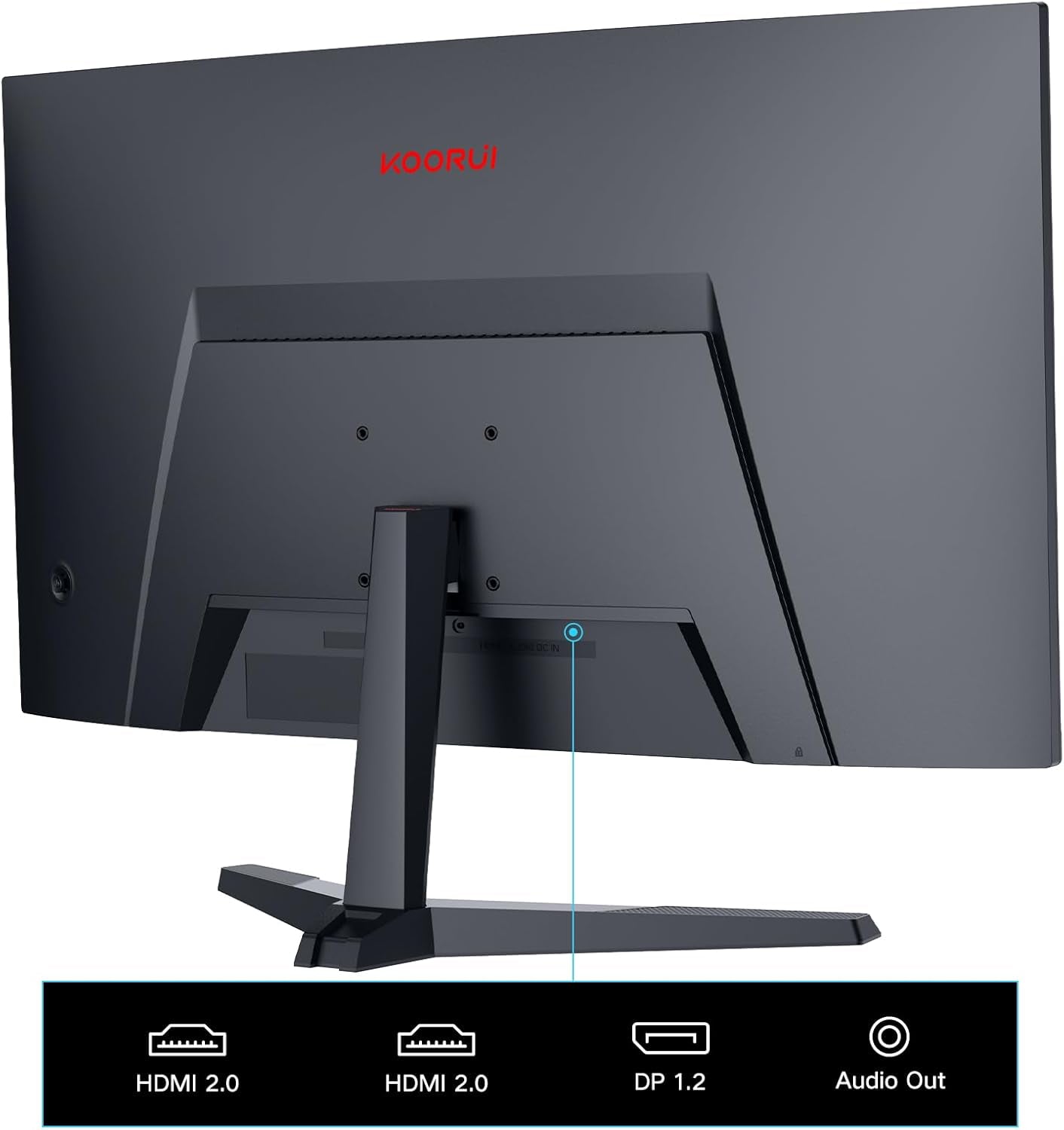 24 Inch Gaming Monitor -FHD 1080P Curved Monitor 165Hz VA 1Ms 1500R PC Monitors with Adaptive Sync, HDMI X2 /DP, VESA Compatible, Tilt Adjustable, Eye Care