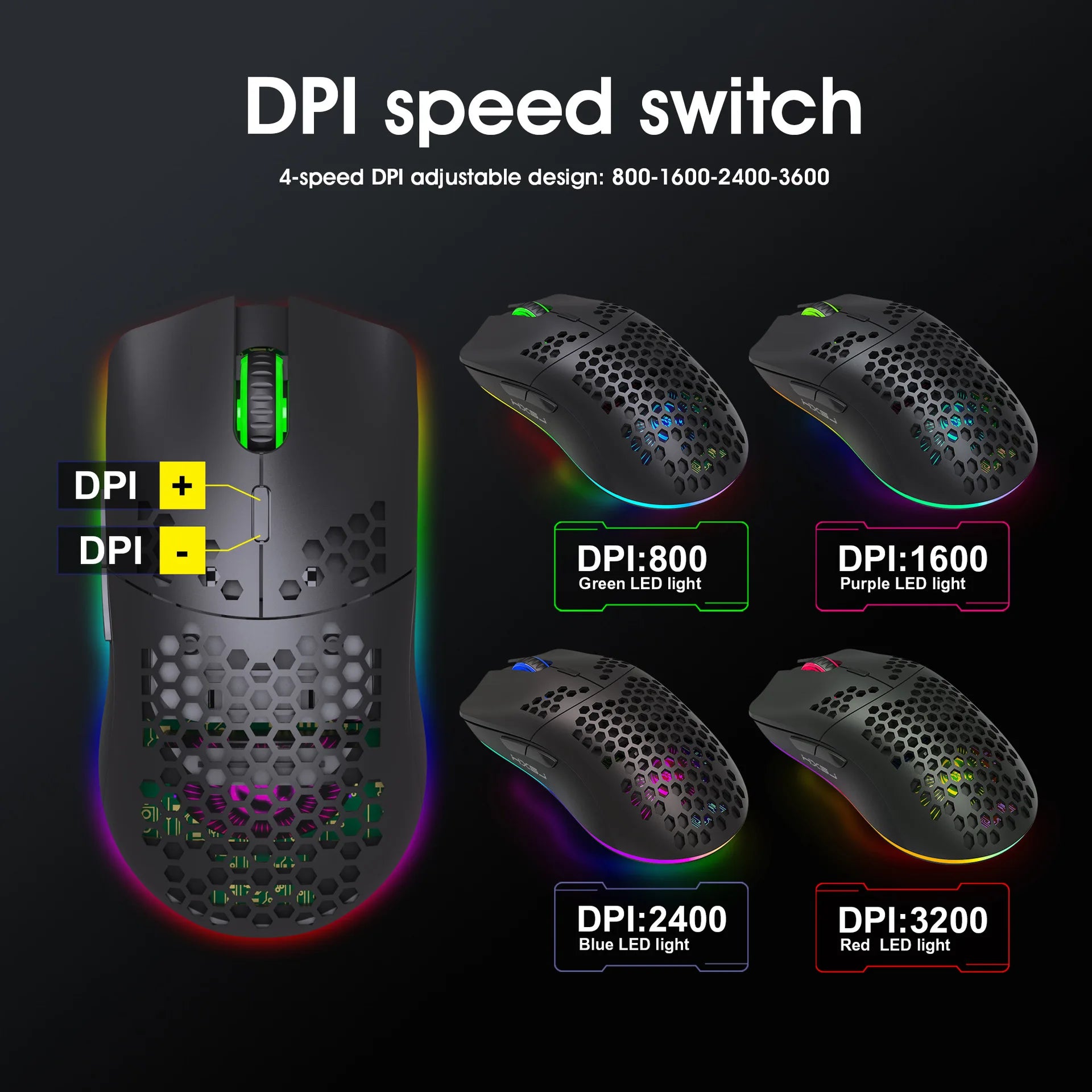 New T66 Rechargeable USB 2.4G Wireless Honeycomb Gaming Mouse RGB Lighting Mice Gamer Mouse for Notebook Desktop PC Computers