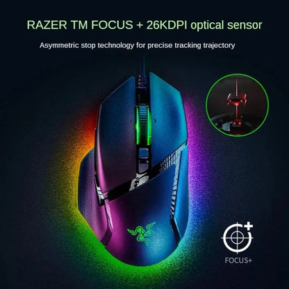 Basilisk V3 Customizable Ergonomic Gaming Mouse Fastest Gaming Mouse Switch - Chroma RGB Lighting - 26K DPI Optical Senso