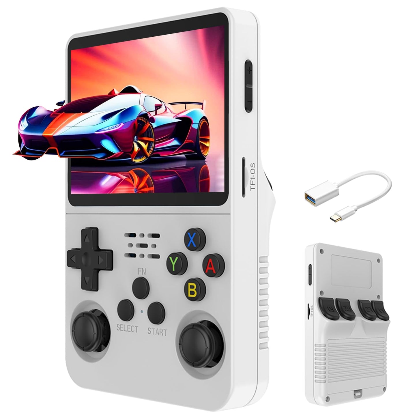 R35S plus R36S Retro Handheld Video Game Console Linux System 3.5 Inch IPS Screen Portable Pocket Video Player 64GB 128GB Games